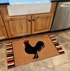 ROOSTER HOOKED RUG 24X36